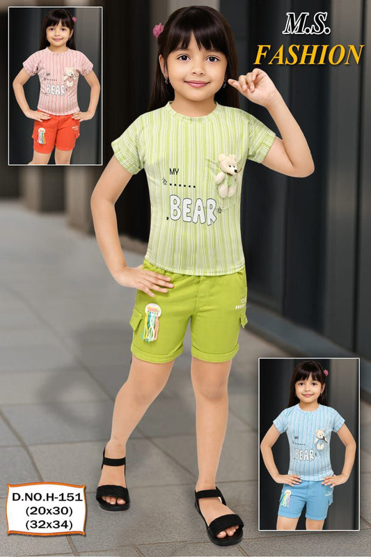 M.S. Fashion – “My Bear” Kids Short Set (D.NO. H-151)